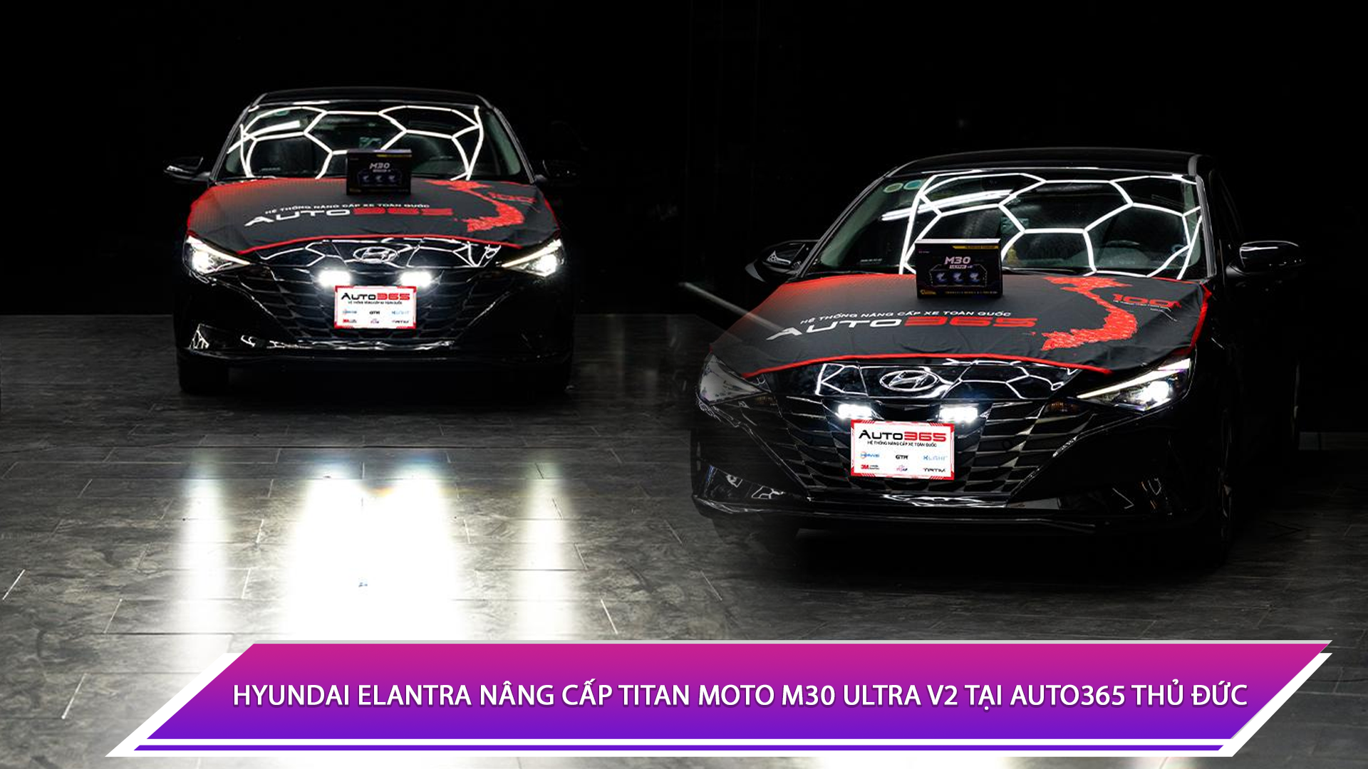 Hyundai Elantra nâng cấp Titan Moto M30 Ultra V2 tại Auto365 Thủ Đức 